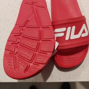 Red Fila Slippers